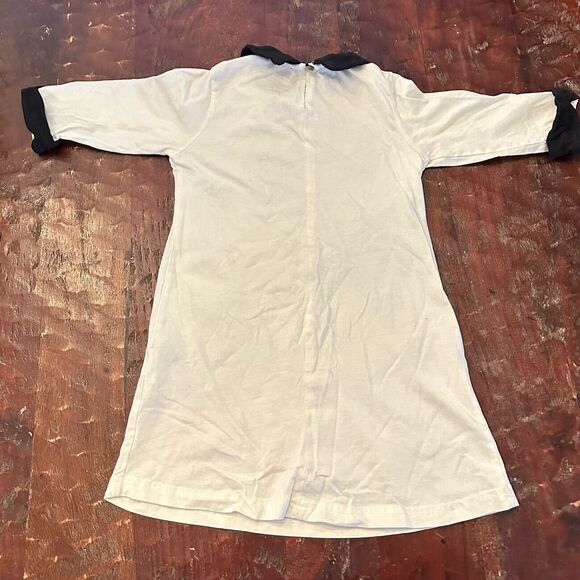 ATUN Girls Ivory Black Peter Pan A Line Dress 4-5 Years C13 - Picture 4 of 8